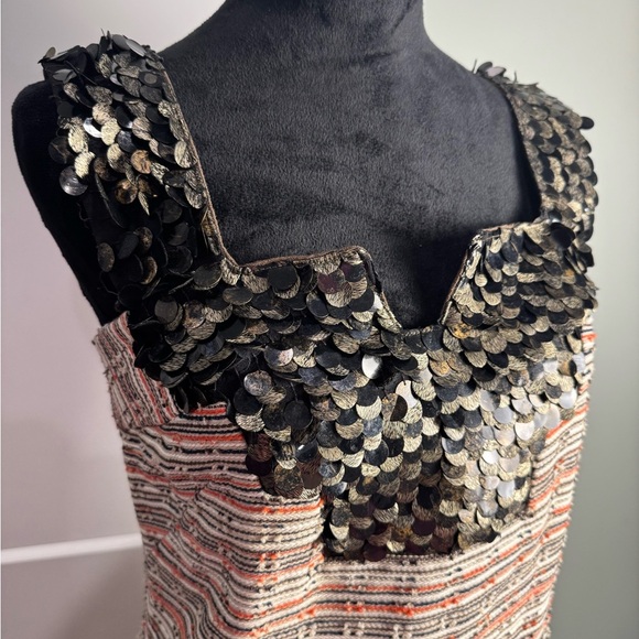 Milly of New York Multicolor Sequin striped sheath mini dress - Picture 3 of 12